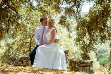Outdoor wedding area