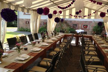 Outdoor banquet area