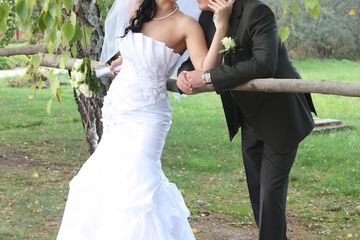 Outdoor wedding area