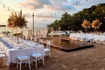 Outdoor wedding area