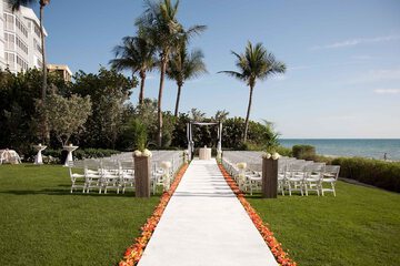 Outdoor wedding area