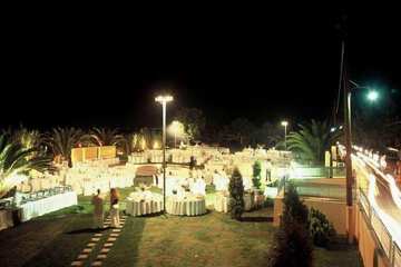 Outdoor banquet area