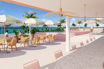 Poolside bar