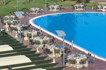 Outdoor banquet area