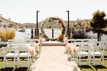 Outdoor wedding area