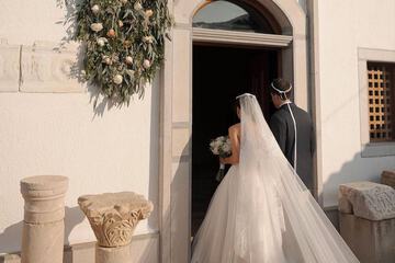 Outdoor wedding area