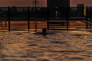 Rooftop pool
