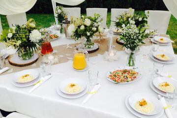 Outdoor wedding area