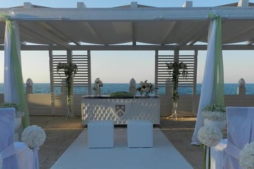 Outdoor wedding area