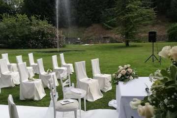Outdoor wedding area