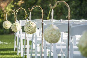 Outdoor wedding area