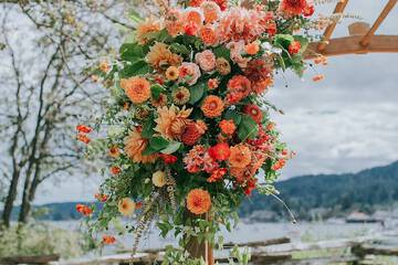 Outdoor wedding area