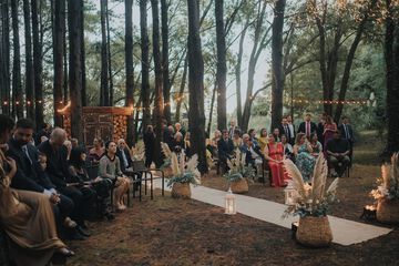 Outdoor wedding area