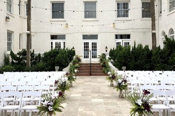 Outdoor banquet area