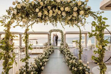 Outdoor banquet area