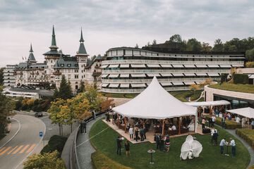 Outdoor wedding area