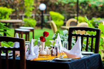 Outdoor wedding area