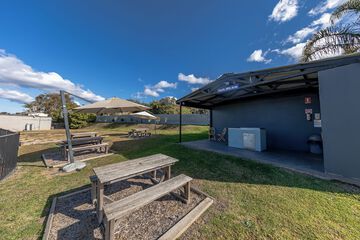 Outdoor banquet area