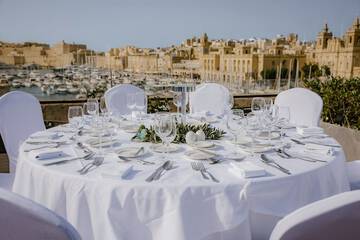 Outdoor wedding area