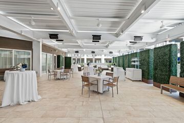 Outdoor banquet area