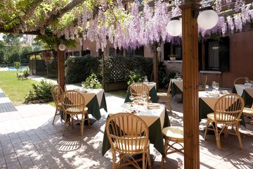 Outdoor wedding area