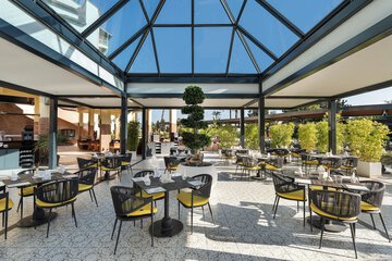 Outdoor banquet area