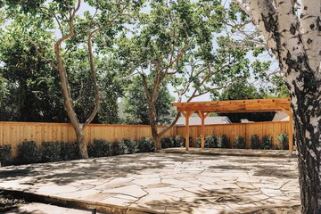 Outdoor banquet area