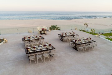 Outdoor banquet area