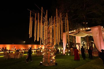 Outdoor banquet area