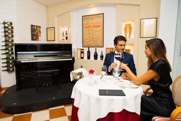 Couples dining