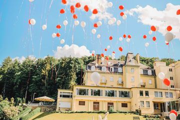 Outdoor wedding area