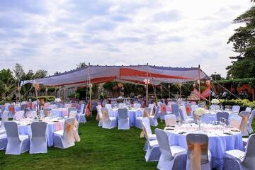 Outdoor banquet area