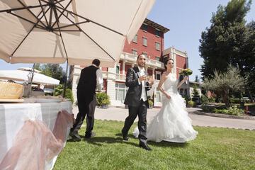 Outdoor banquet area