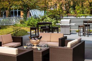 Outdoor wedding area