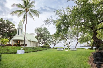 Outdoor wedding area