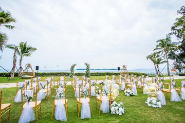 Outdoor wedding area