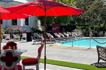 Outdoor banquet area