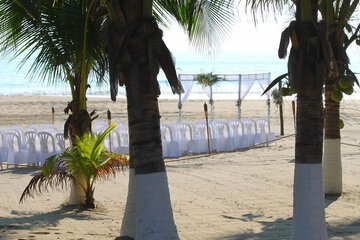Outdoor wedding area