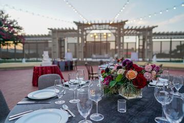 Outdoor wedding area