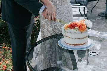 Outdoor wedding area
