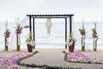 Outdoor wedding area