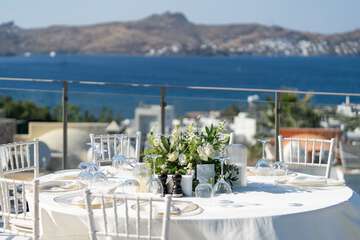 Outdoor wedding area