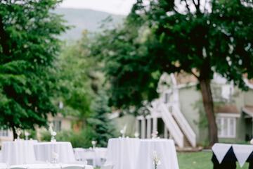 Outdoor wedding area