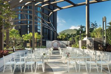 Outdoor wedding area
