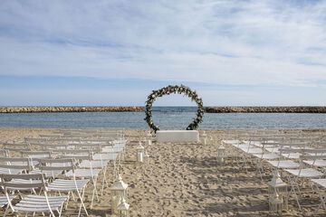 Outdoor wedding area