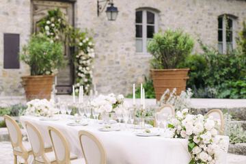 Outdoor wedding area