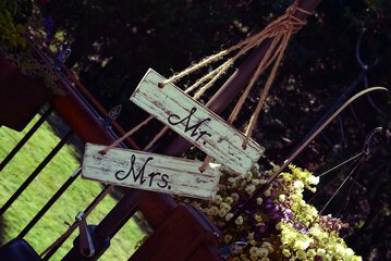 Outdoor wedding area