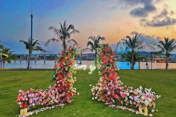 Outdoor wedding area