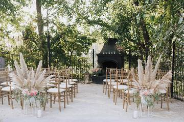 Outdoor wedding area