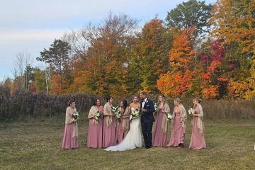 Outdoor wedding area